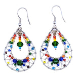 Rainbow Esperanza Dreamcatcher Beaded Earrings - A Thread of Hope Guatemalan Fair Trade