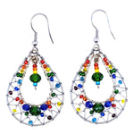 Rainbow Esperanza Dreamcatcher Beaded Earrings - A Thread of Hope Guatemalan Fair Trade