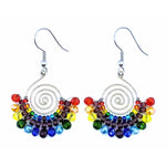 Rainbow Lucia Beaded Earrings - A Thread of Hope Guatemalan Fair Trade