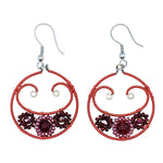 Reds Florecita Beaded Earrings - A Thread of Hope Guatemalan Fair Trade