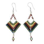Sophisticated Autumn Chevron Earrings - A Thread of Hope Guatemalan Fair Trade