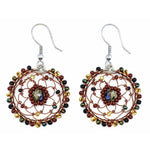 Sophisticated Autumn Olivia Dreamcatcher Beaded Earrings - A Thread of Hope Guatemalan Fair Trade