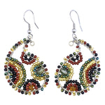 Sophisticated Autumn Paisley Beaded Earrings - A Thread of Hope Guatemalan Fair Trade