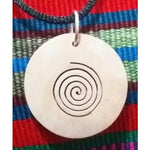 Spiral 4 Coco Spirit Hand - Carved Coconut Shell Necklace - A Thread of Hope Guatemalan Fair Trade
