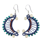 Sunrise Crescent Moon Beaded Earrings - A Thread of Hope Guatemalan Fair Trade