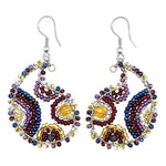 Sunset Paisley Beaded Earrings - A Thread of Hope Guatemalan Fair Trade