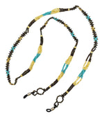 Turquoise, Bronze and Gold Beaded Glasses Holder - A Thread of Hope Guatemalan Fair Trade