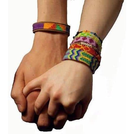 Wide Cotton Colorful Knotted Friendship Bracelet - A Thread of Hope Guatemalan Fair Trade