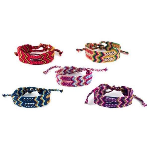 Wide Cotton Colorful Knotted Friendship Bracelet - A Thread of Hope Guatemalan Fair Trade
