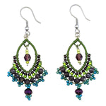 Wine Country Catarina Beaded Earrings - A Thread of Hope Guatemalan Fair Trade