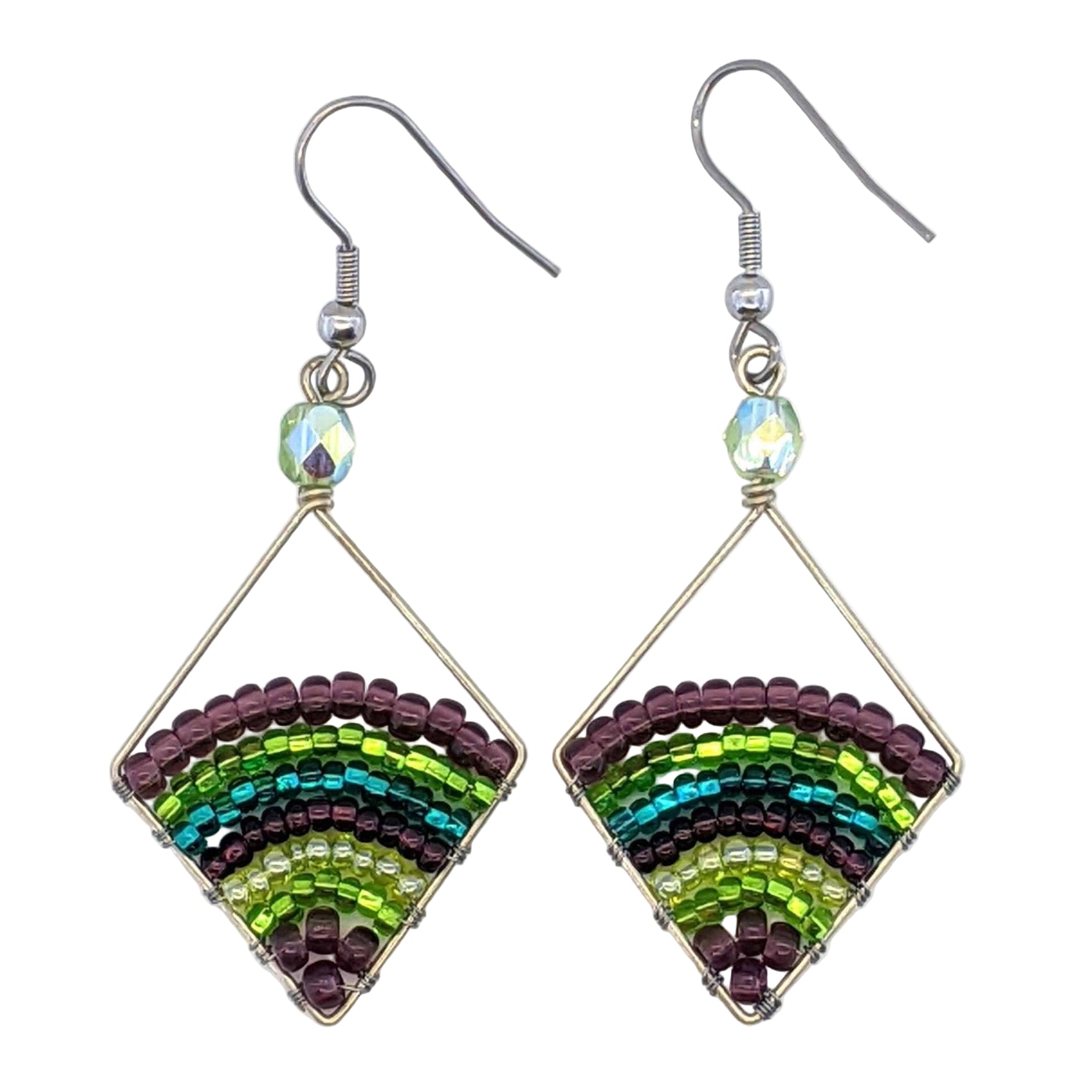 Wine Country Miranda Beaded Earrings - A Thread of Hope Guatemalan Fair Trade