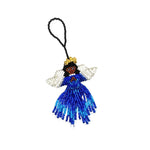 Angel Beaded Ornament - Brown Face, Black Hair, a Variety of Skirt Colors - A Thread of Hope Guatemalan Fair Trade