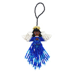 Angel Beaded Ornament - Brown Face, Black Hair, a Variety of Skirt Colors - A Thread of Hope Guatemalan Fair Trade