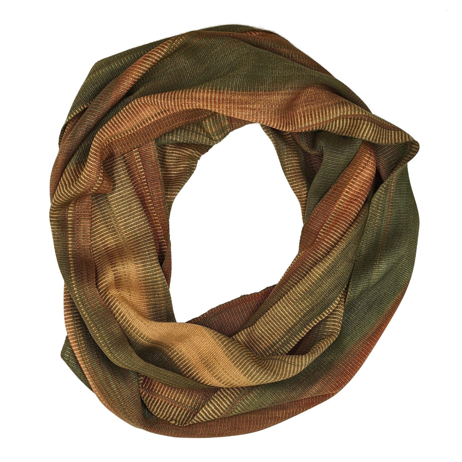 Autumn Lightweight Bamboo Handwoven Infinity Scarf 11 x 68 - A Thread of Hope Guatemalan Fair Trade