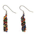 Autumn Rainbow DNA Beaded Earrings - A Thread of Hope Guatemalan Fair Trade