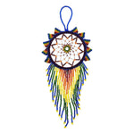 Beaded Dreamcatcher - Rainbow with Blue - A Thread of Hope Guatemalan Fair Trade