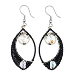 Black and White Fernanda Beaded Earrings - A Thread of Hope Guatemalan Fair Trade