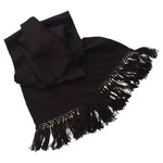 Black Lightweight Bamboo Handwoven Scarf 8 x 68 - A Thread of Hope Guatemalan Fair Trade