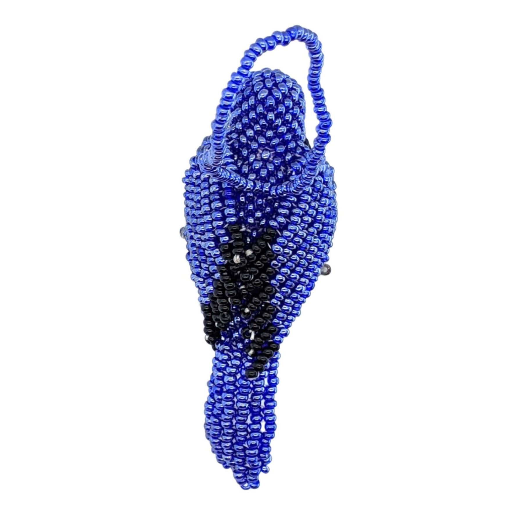 Blue - Fronted Redstart Beaded Bird Ornament - A Thread of Hope Guatemalan Fair Trade