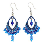 Blues Catarina Beaded Earrings - A Thread of Hope Guatemalan Fair Trade