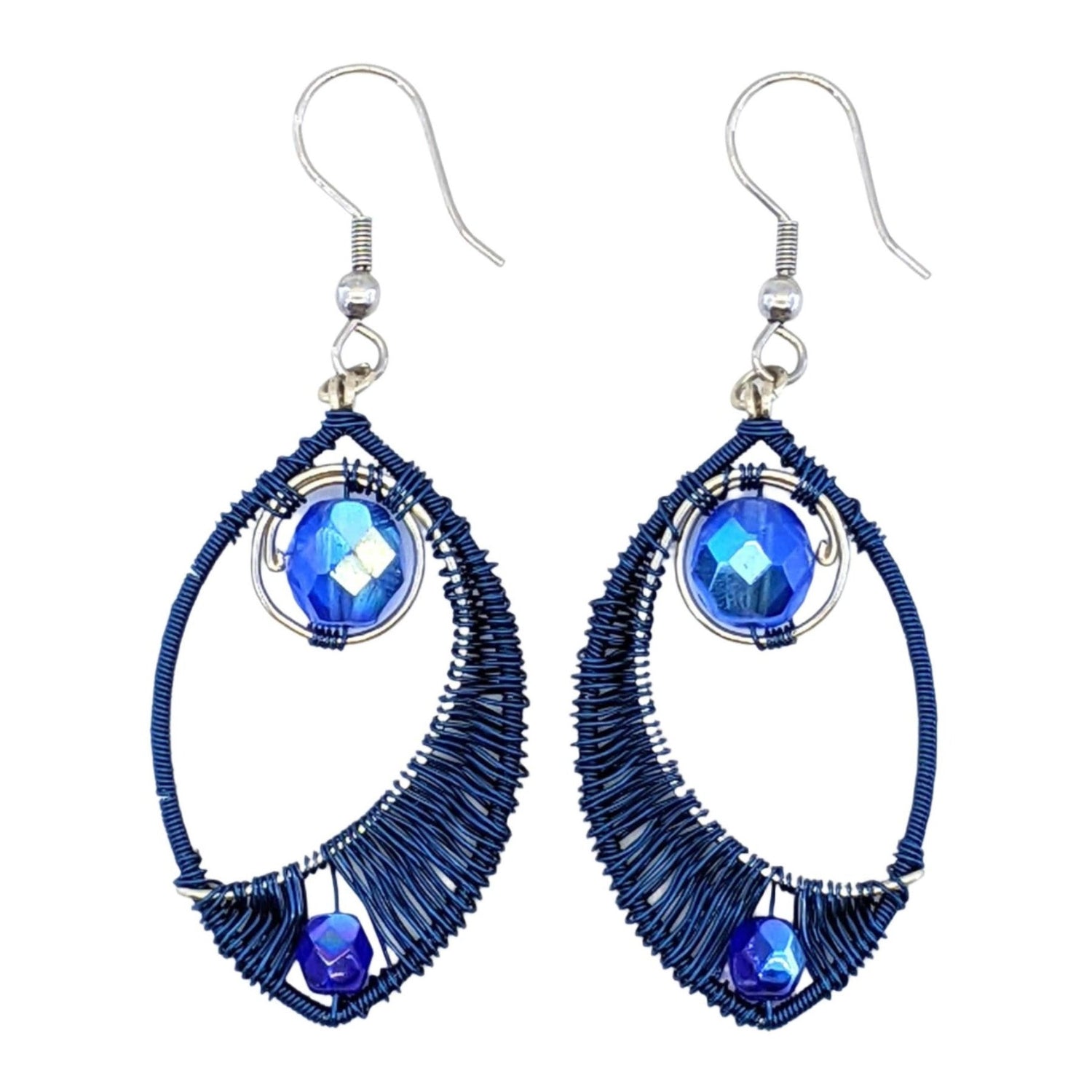 Blues Fernanda Beaded Earrings - A Thread of Hope Guatemalan Fair Trade