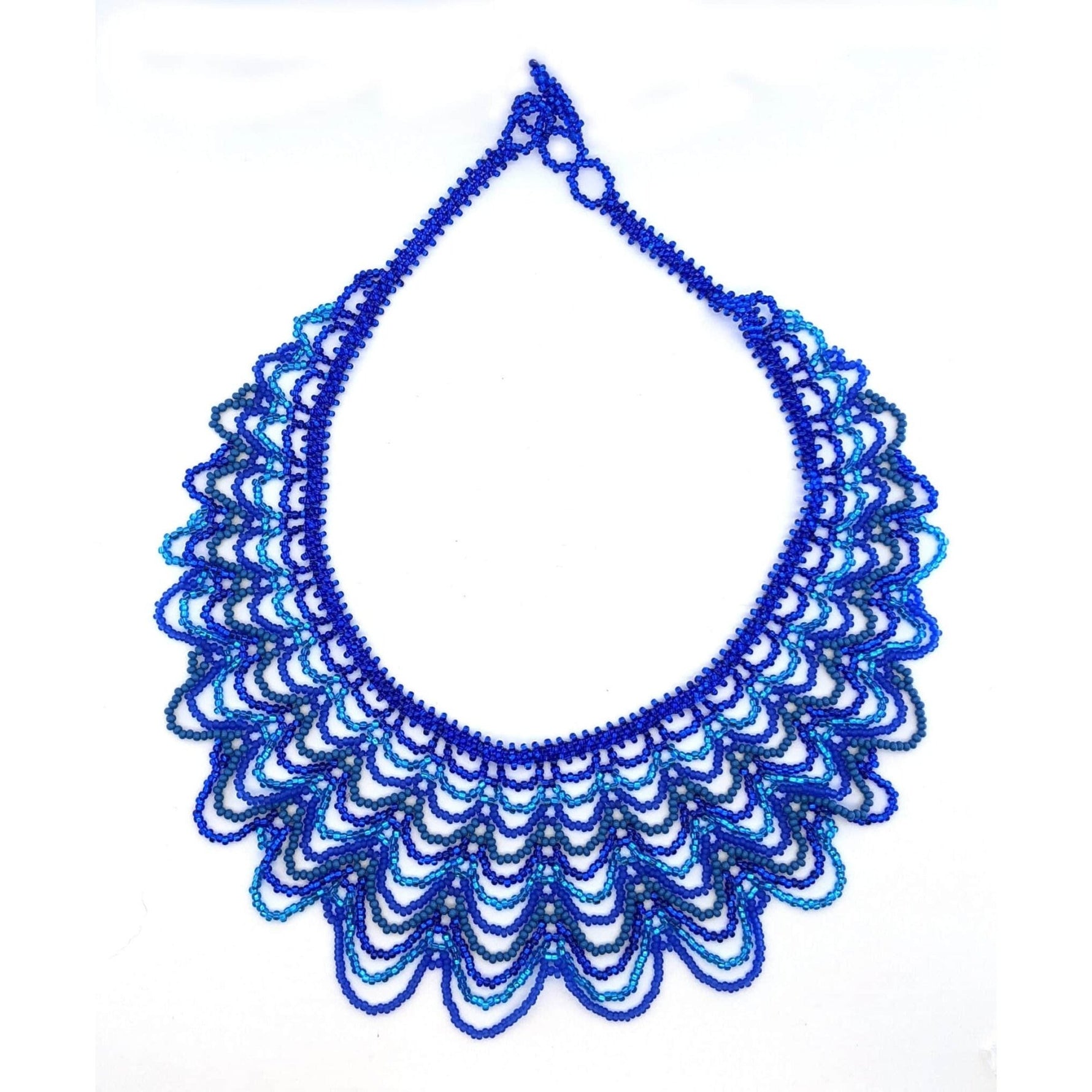 Blues Gloria Beaded Necklace - A Thread of Hope Guatemalan Fair Trade