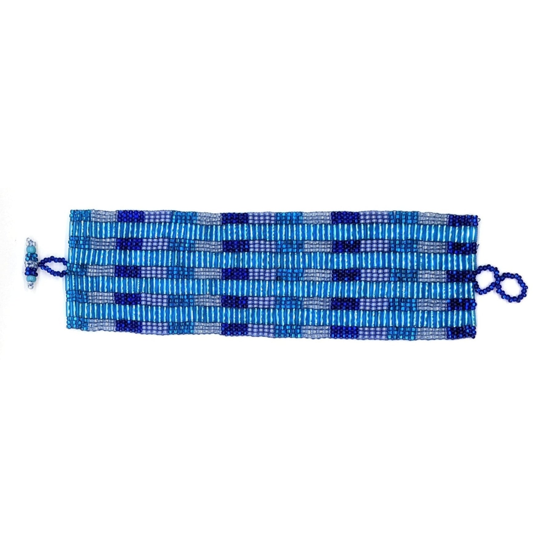 Blues Margarita Beaded Bracelet - A Thread of Hope Guatemalan Fair Trade