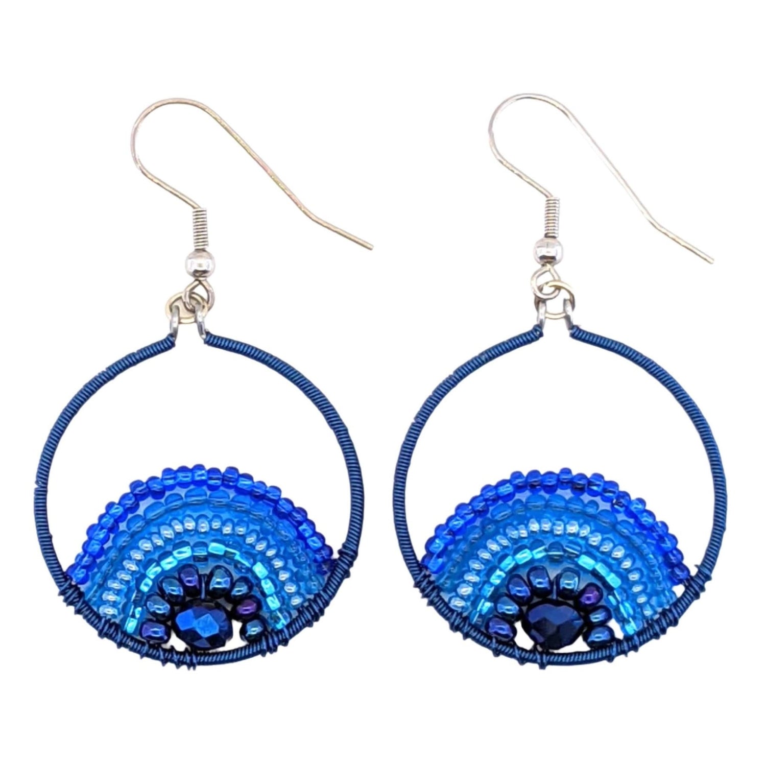 Blues Moonrise Earrings - A Thread of Hope Guatemalan Fair Trade