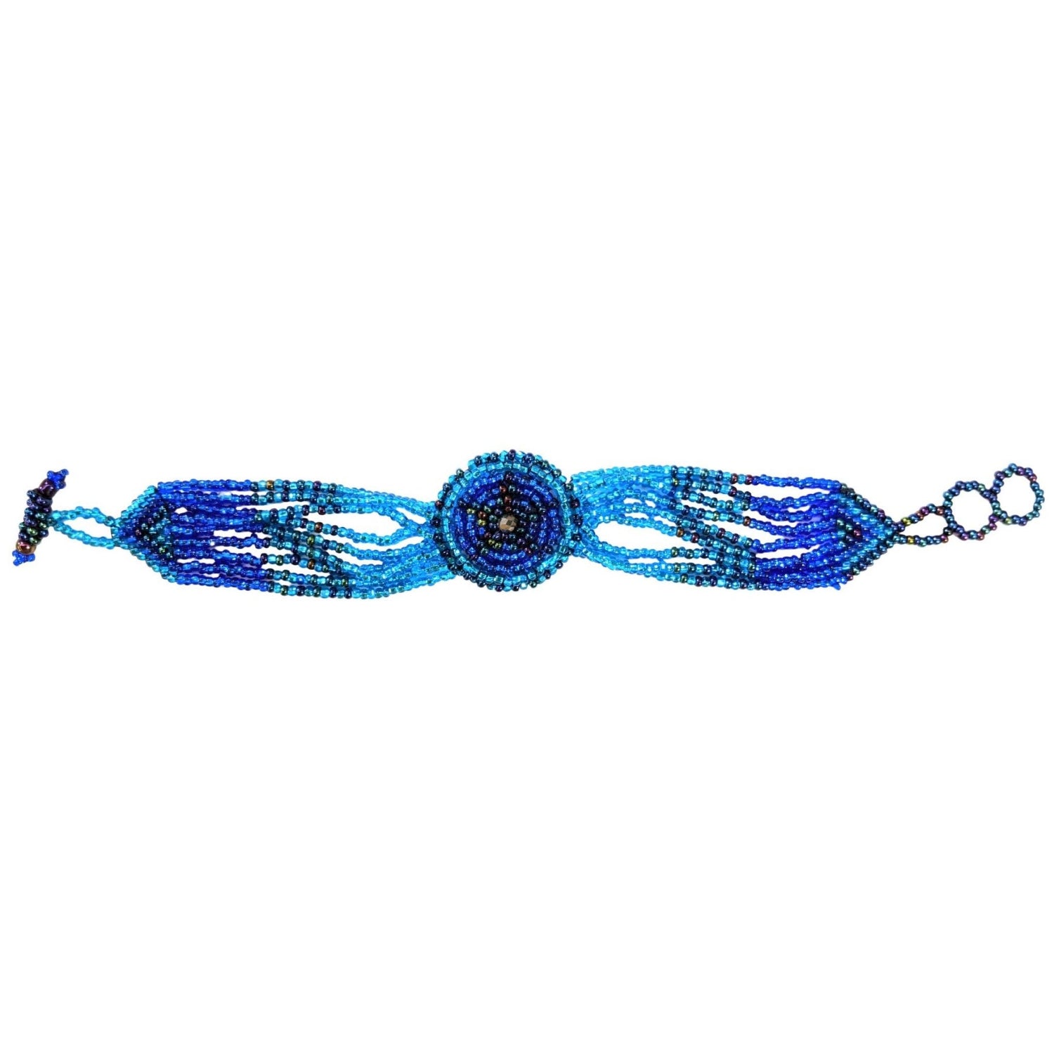 Blues Watch Beaded Bracelet - A Thread of Hope Guatemalan Fair Trade