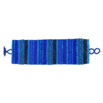 Blues Wide Woven Stripes Beaded Bracelet - A Thread of Hope Guatemalan Fair Trade