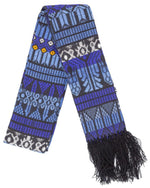 Brocaded Clerical Stole - Blue - A Thread of Hope Guatemalan Fair Trade