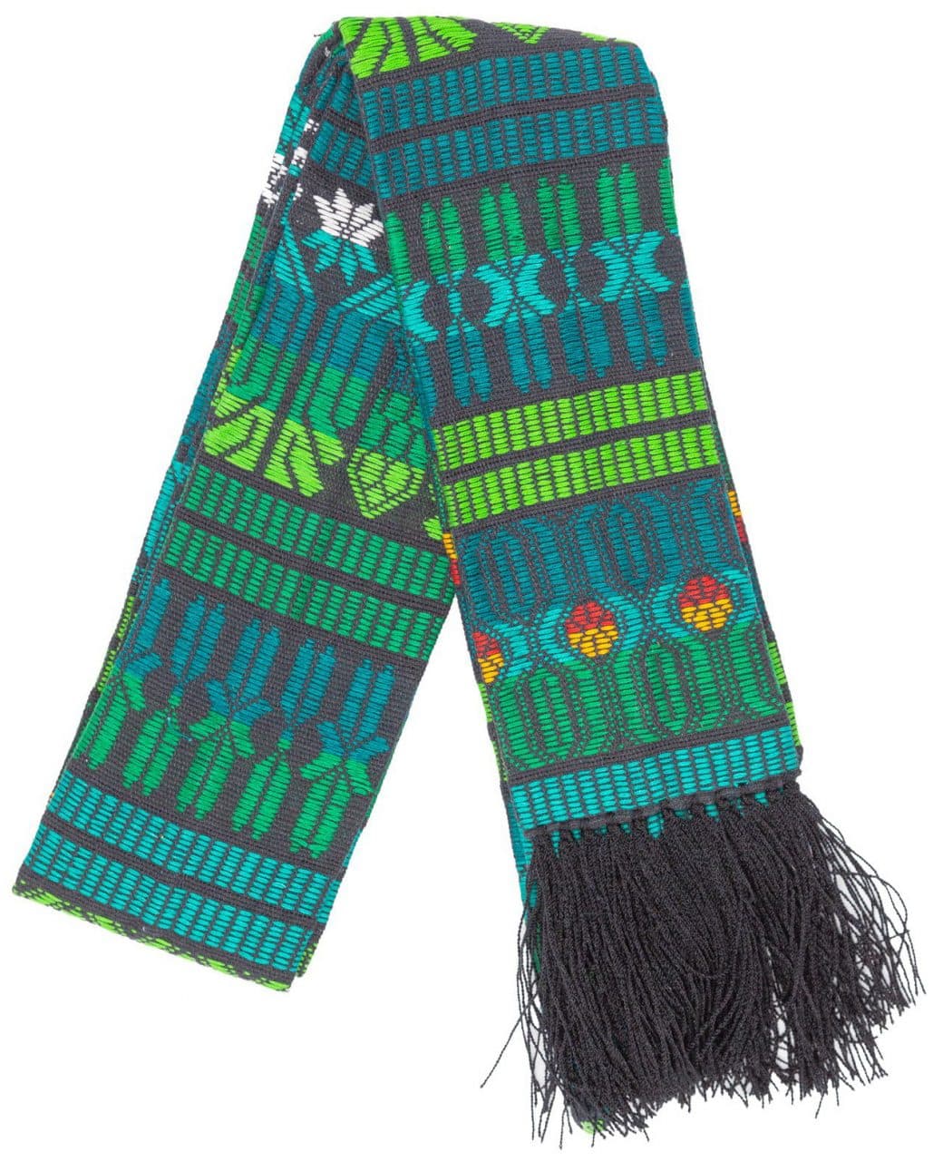 Brocaded Clerical Stole - Green - A Thread of Hope Guatemalan Fair Trade