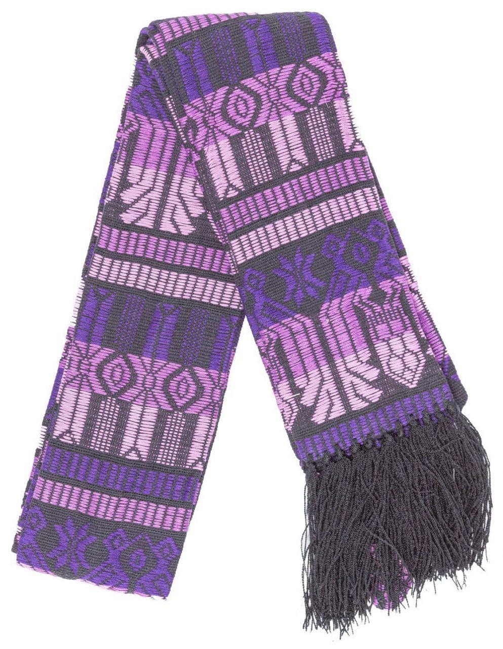 Brocaded Clerical Stole - Purple - A Thread of Hope Guatemalan Fair Trade