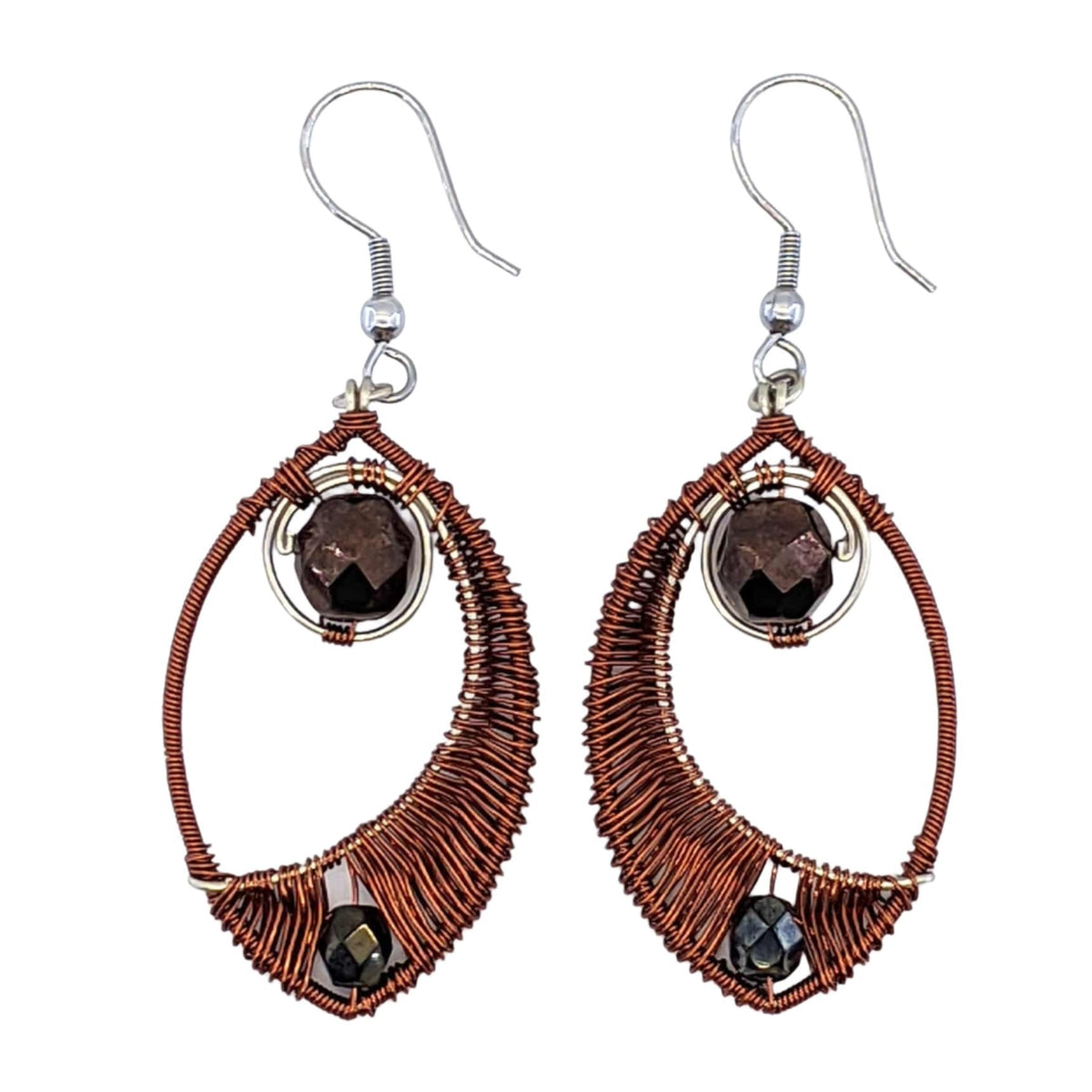 Bronze Fernanda Beaded Earrings - A Thread of Hope Guatemalan Fair Trade