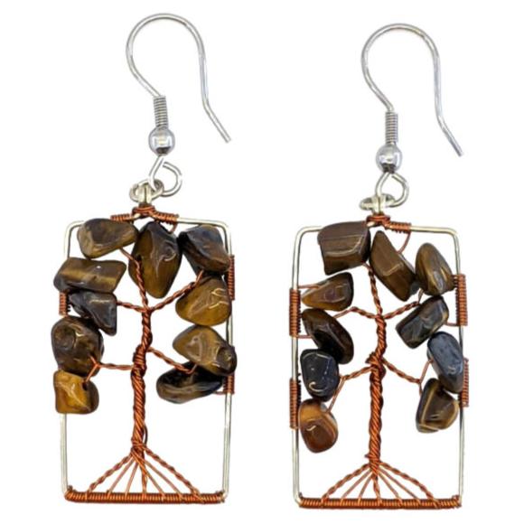 Bronze Stella Beaded Earrings - A Thread of Hope Guatemalan Fair Trade