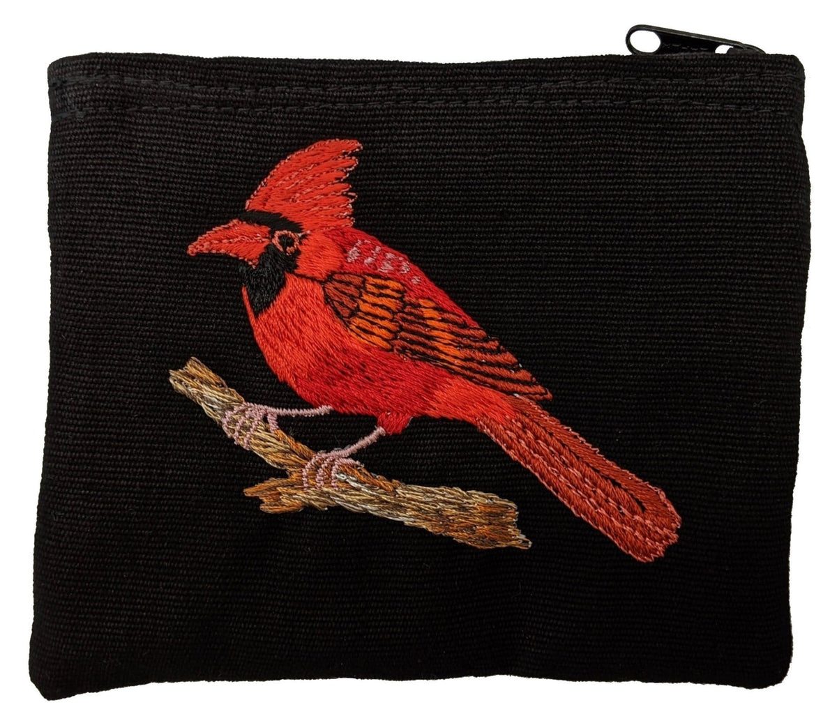 Cardinal Thread Painted Cotton Coin Purse - A Thread of Hope Guatemalan Fair Trade