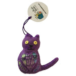 Cat Felt and Repurposed Traditional Fabric Ornament - A Thread of Hope Guatemalan Fair Trade