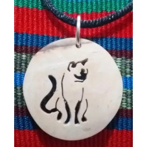 Cat – Siamese Coco Spirit Hand - Carved Coconut Shell Necklace - A Thread of Hope Guatemalan Fair Trade