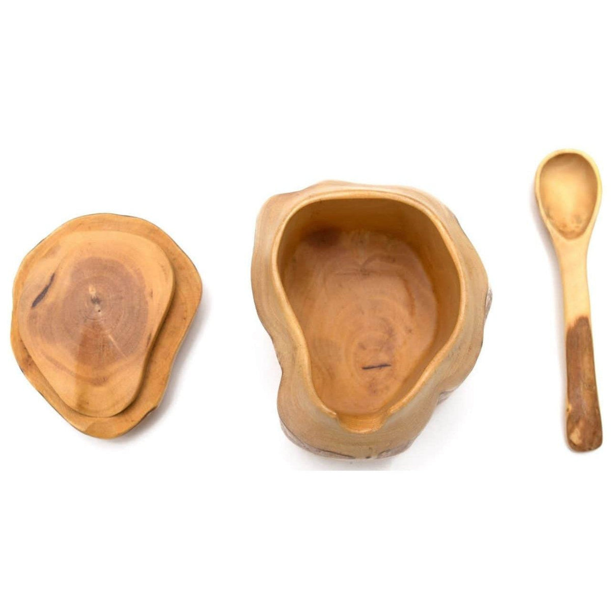 Coffeewood Sugar Bowl and Spoon - A Thread of Hope Guatemalan Fair Trade