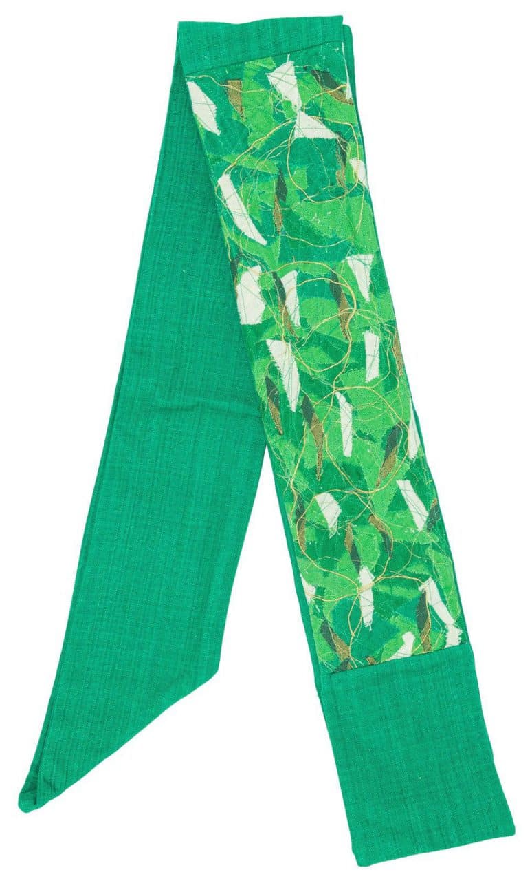 Contemporary Clerical Stole - Green - A Thread of Hope Guatemalan Fair Trade