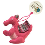 Dragon Ornament - Felt and Repurposed Traditional Fabric - A Thread of Hope Guatemalan Fair Trade