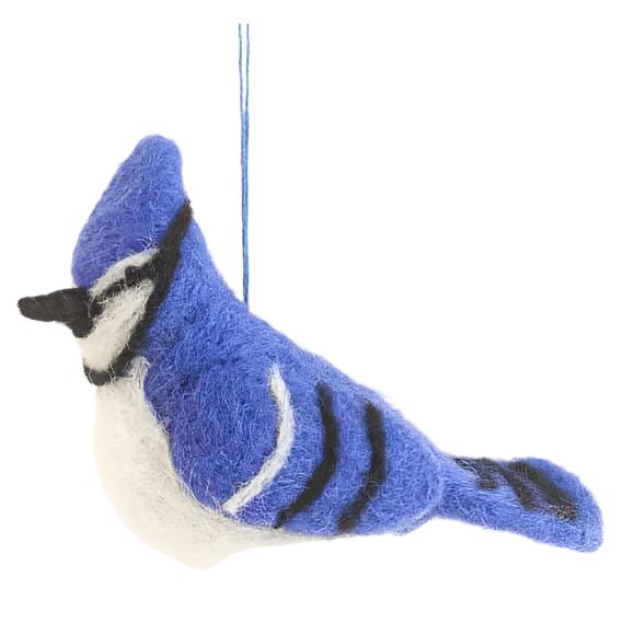 Felted Wool Blue Jay - A Thread of Hope Guatemalan Fair Trade