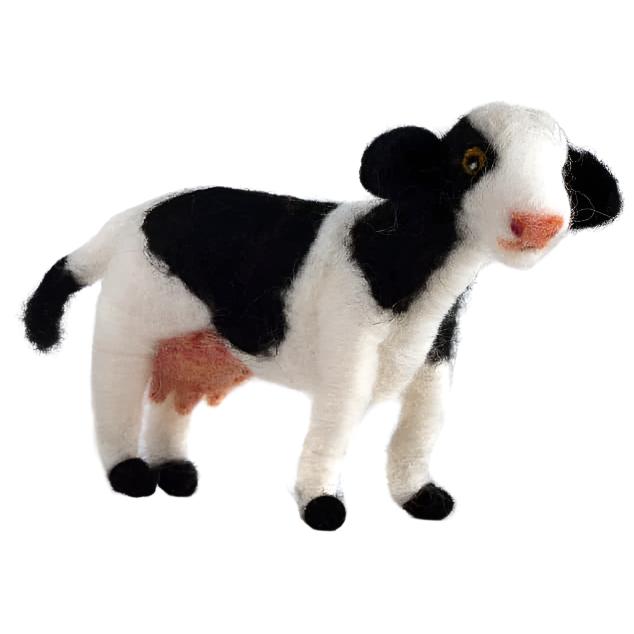 Felted Wool Cow - A Thread of Hope Guatemalan Fair Trade