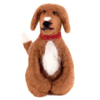 Felted Wool Dog - Sitting - A Thread of Hope Guatemalan Fair Trade