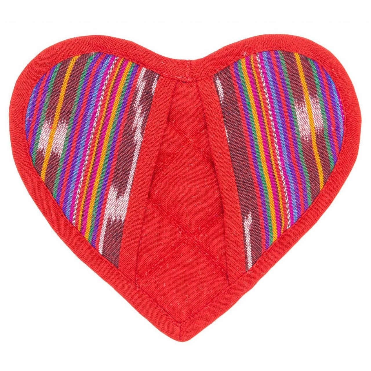 Festive Heart Pot Holder - A Thread of Hope Guatemalan Fair Trade