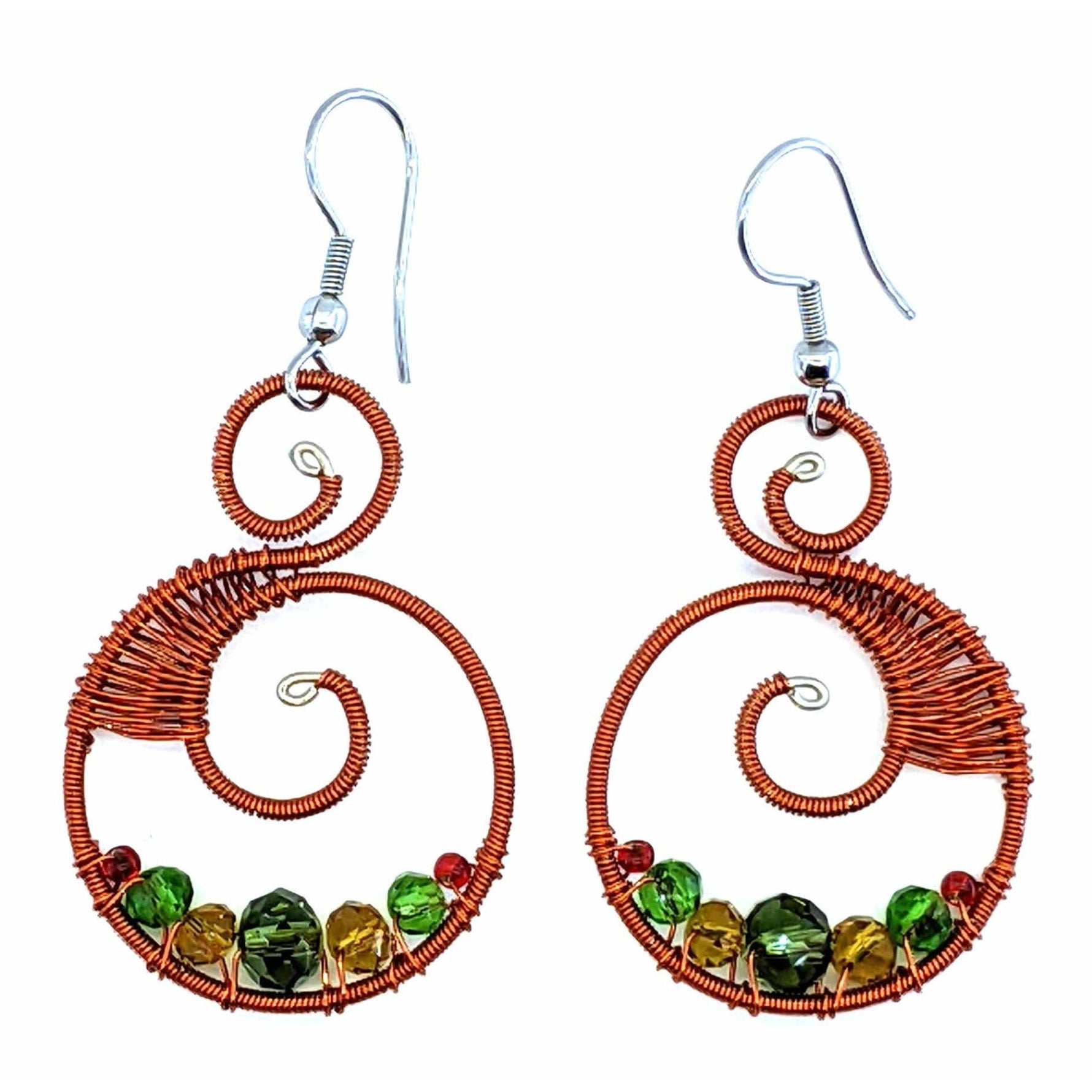 Fiesta Celestina Beaded Earrings - A Thread of Hope Guatemalan Fair Trade