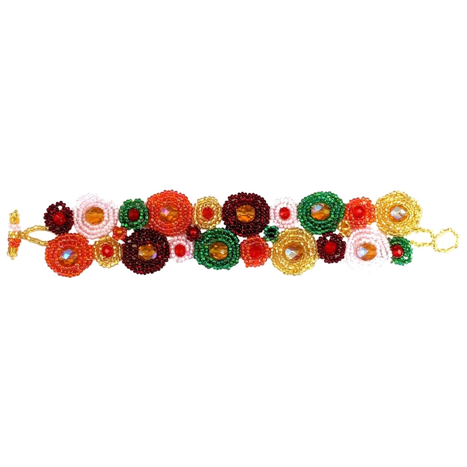 Fiesta Circles Beaded Bracelet - A Thread of Hope Guatemalan Fair Trade