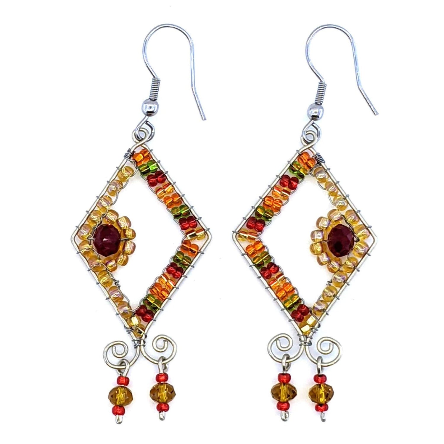 Fiesta Serena Beaded Earrings - A Thread of Hope Guatemalan Fair Trade