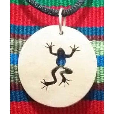 Frog Coco Spirit Hand - Carved Coconut Shell Necklace - A Thread of Hope Guatemalan Fair Trade