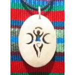 Goddess Moon Coco Spirit Hand - Carved Coconut Shell Necklace - A Thread of Hope Guatemalan Fair Trade